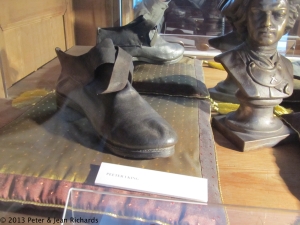 One of Peter I's shoes shown at the cottage